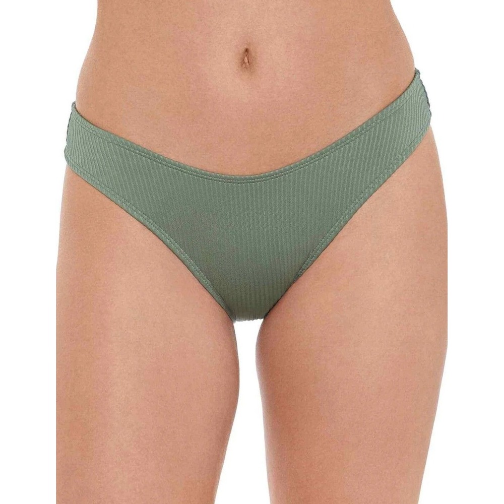New Salt + Cove Juniors Ribbed Hipster Bikini Bottoms Olive Green Size L 1050H3